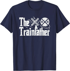 Railroad Train, Railroad Engineer, Train Lover, Train Fan T-Shirt - T-Shirt | Navy