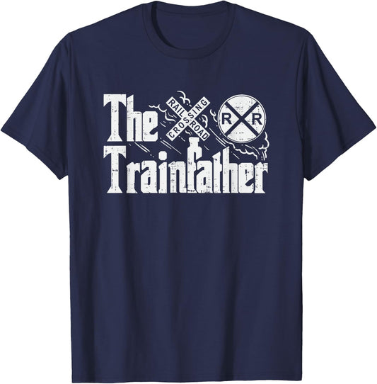 Railroad Train, Railroad Engineer, Train Lover, Train Fan T-Shirt - T-Shirt | Navy