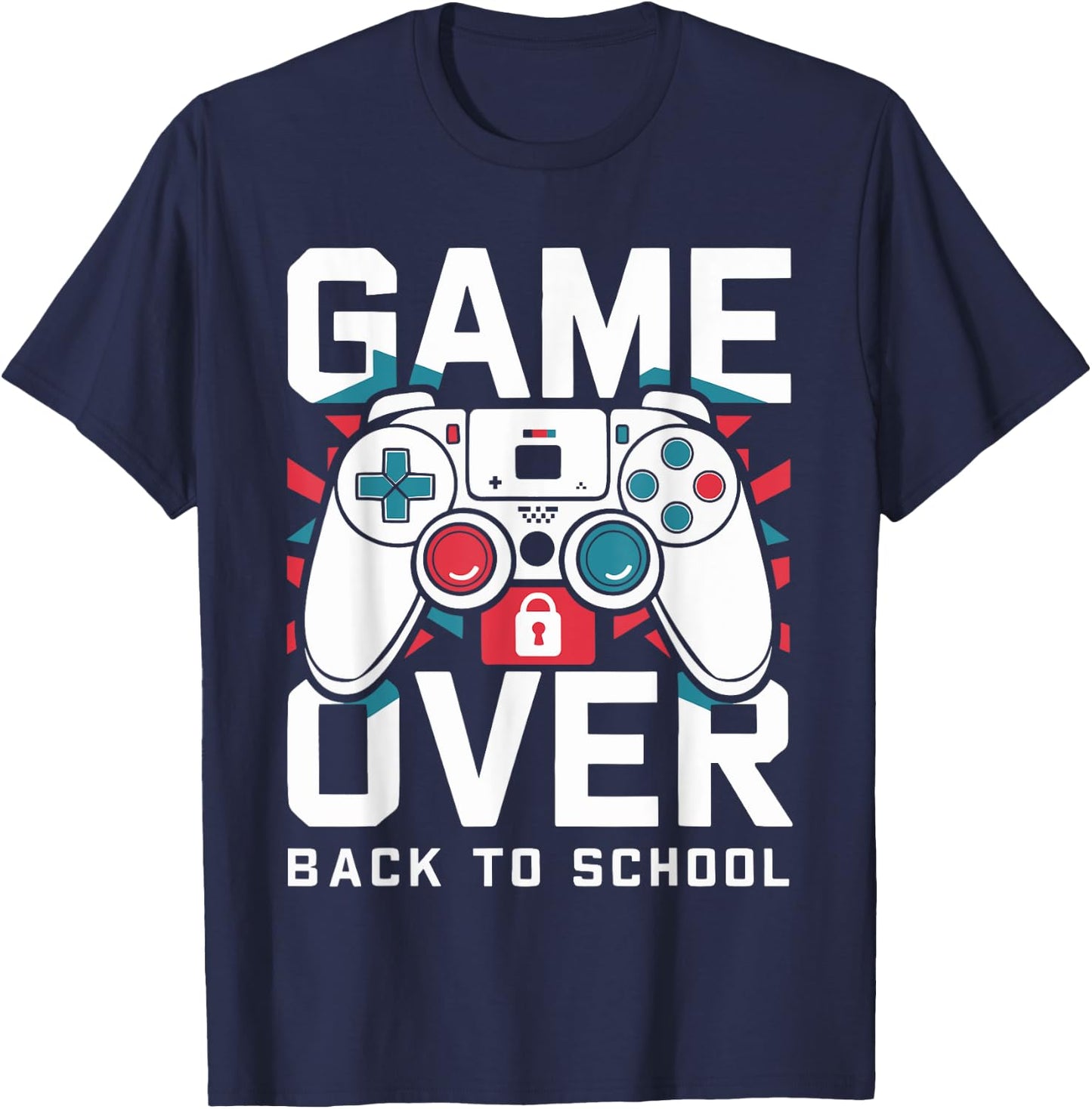 Game Over Back To School Shirt First Day Of School Boy Girl T-Shirt - T-Shirt | Navy