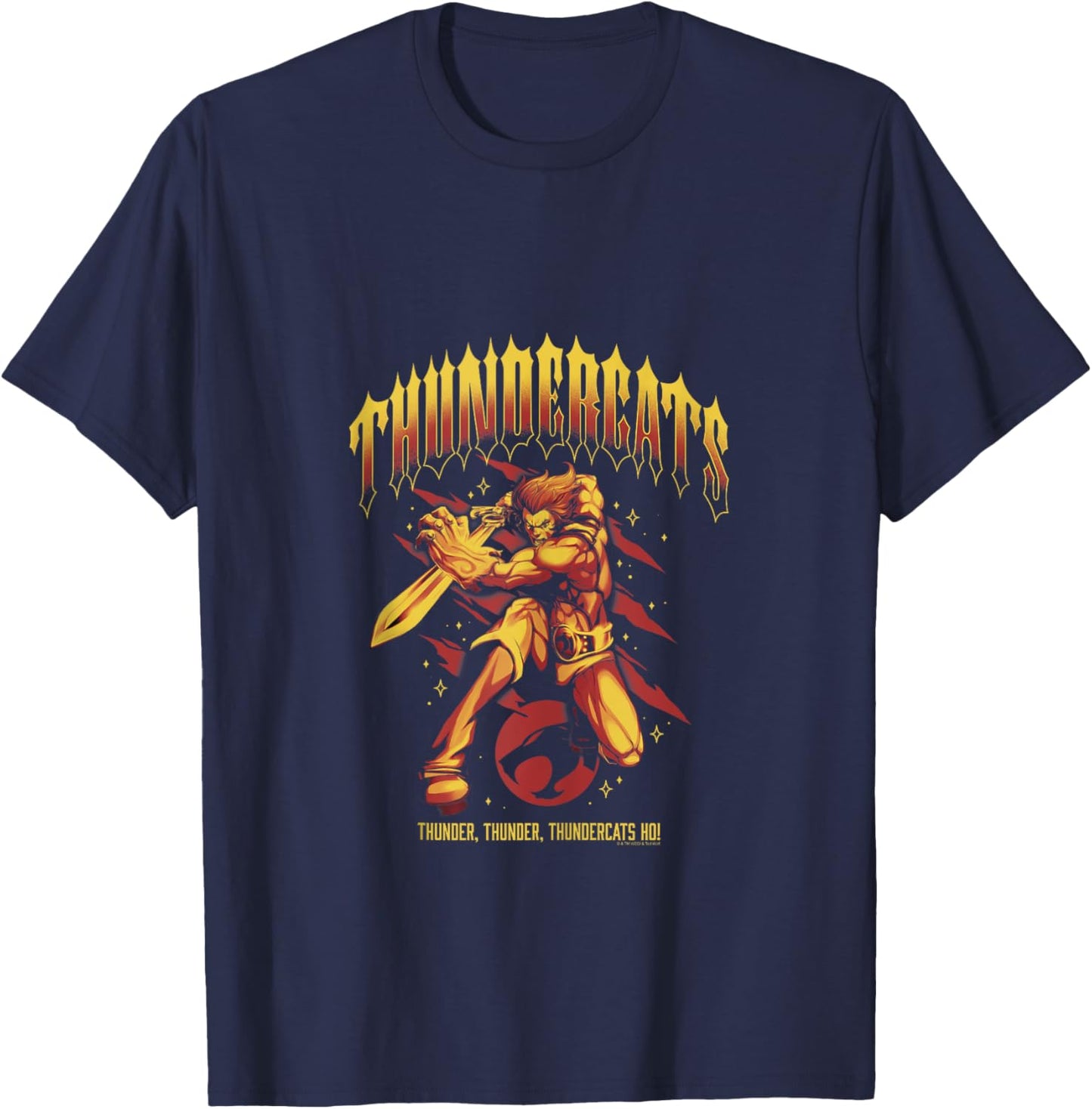 ThunderCats Thunder Thunder Thundercats Ho! Lion-O Retro T-Shirt - T-Shirt | Navy