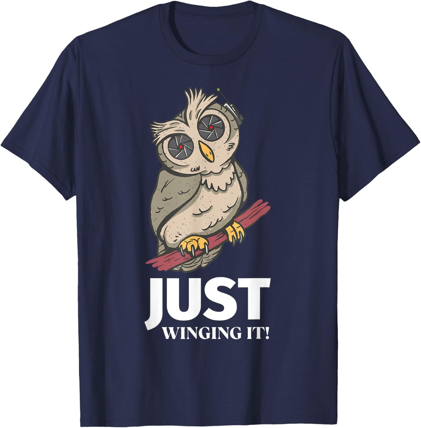 Owl Just winging it! T-Shirt - T-Shirt | Navy