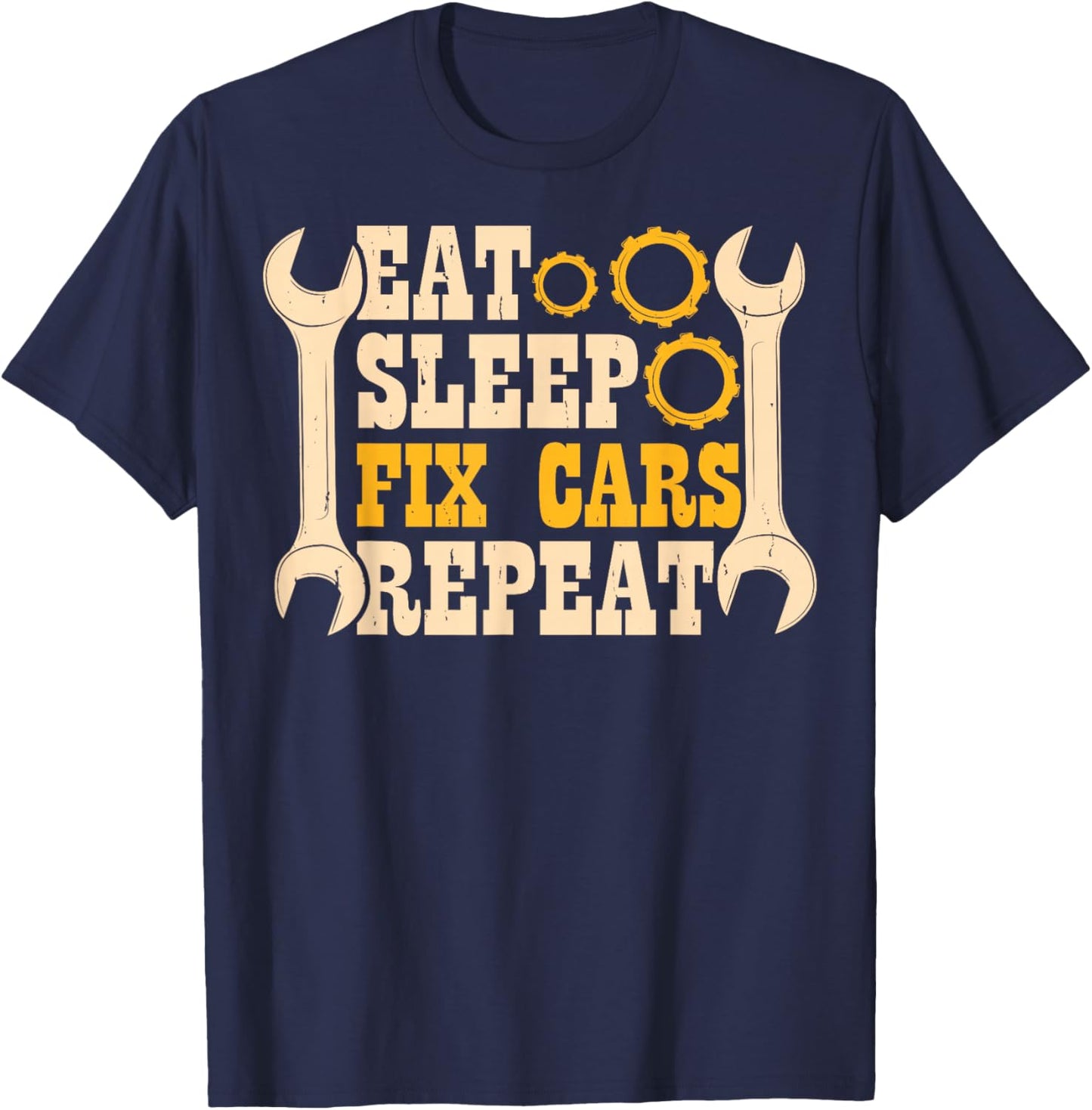 Essential Mechanic Tools for Car Enthusiasts T-Shirt - T-Shirt | Navy