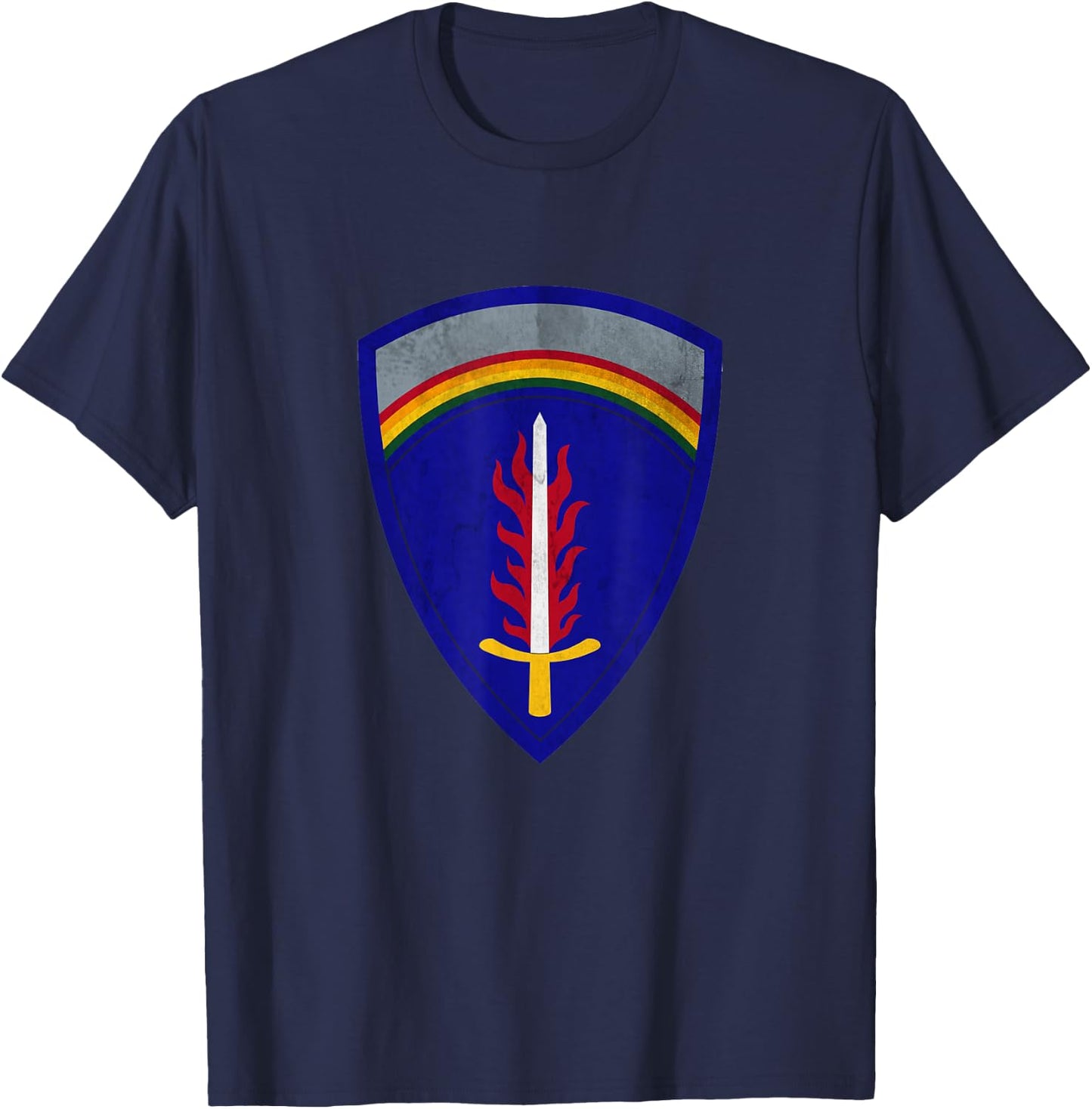 USAREUR-AF Europe and Africa Military Veteran Papa Christmas T-Shirt - T-Shirt | Navy