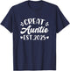 Great Auntie Est 2025 Promoted to Great Auntie 2025 T-Shirt - T-Shirt | Navy