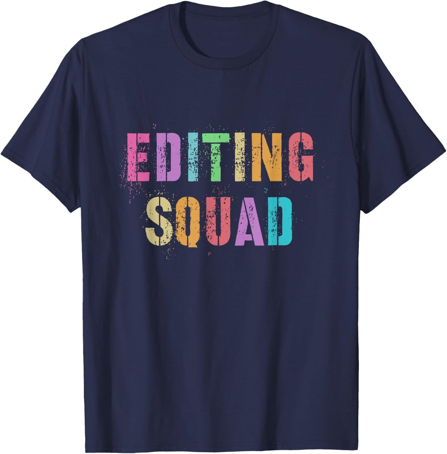 EDITING SQUAD Yearbook Crew Author Staff Editor Proud Boss T-Shirt - T-Shirt | Navy