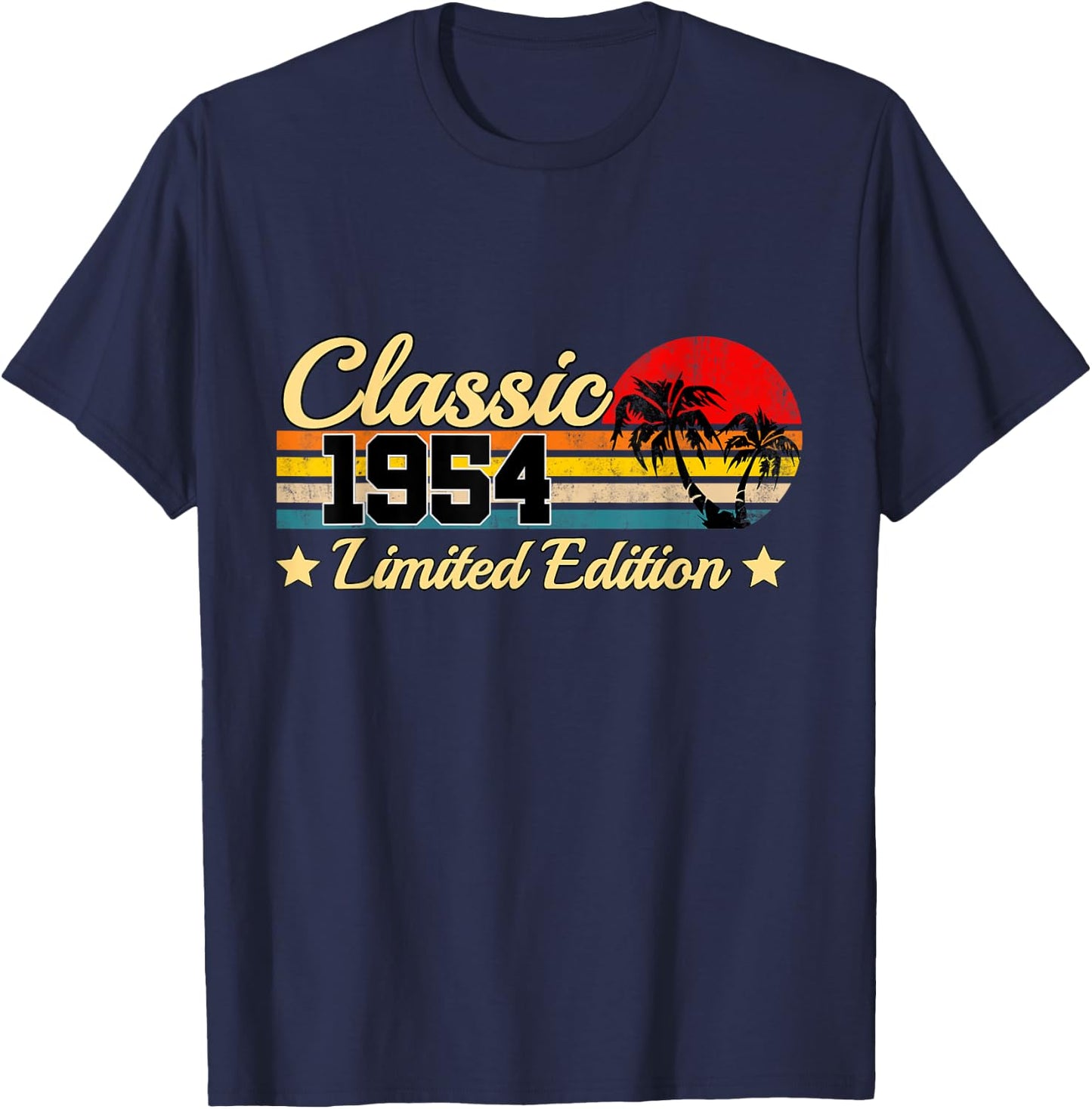 Classic 1954 Limited Edition 70 years Old Gift 70th Birthday T-Shirt - T-Shirt | Navy