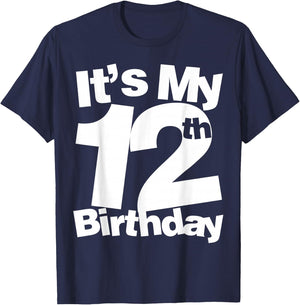 12th Birthday for 12 Year Olds T-Shirt - T-Shirt | Navy