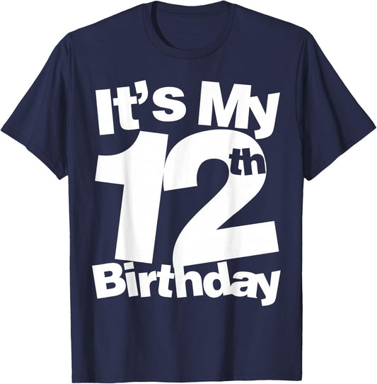 12th Birthday for 12 Year Olds T-Shirt - T-Shirt | Navy