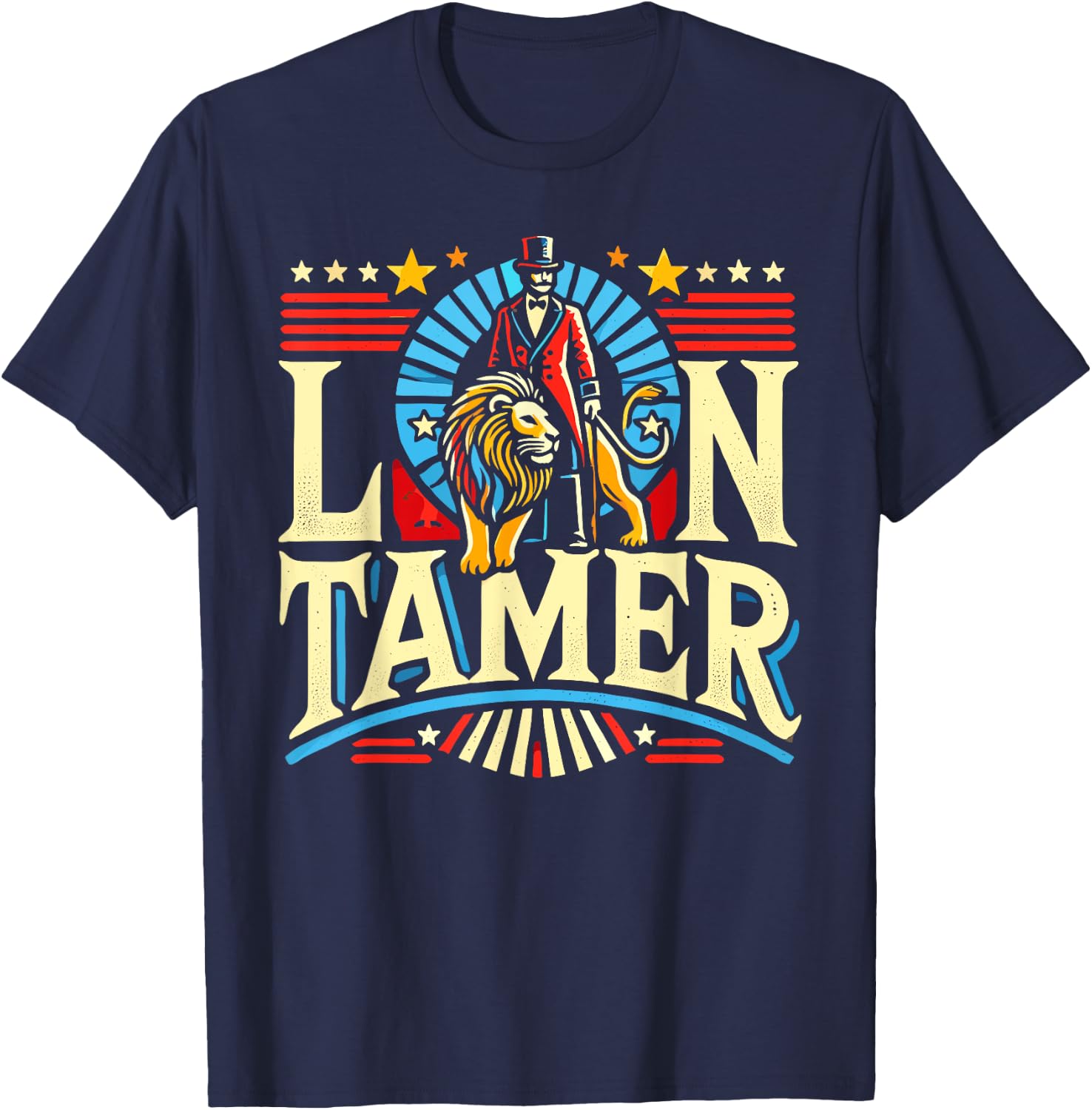 Lion Tamer Shirt Men Women Costume Ringmaster Costume T-Shirt - T-Shirt | Navy