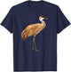 Sandhill Crane In A Thoughtful Pose T-Shirt - T-Shirt | Navy