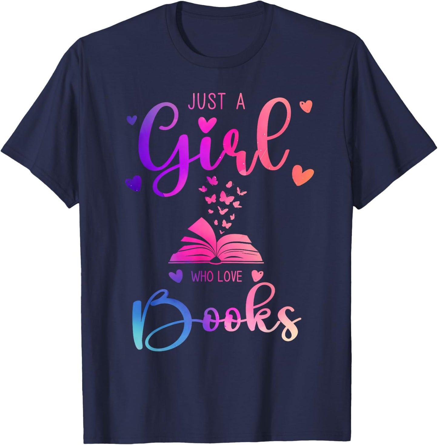 Just a Girl Who Loves Books Dress and Kids T-Shirt - T-Shirt | Navy