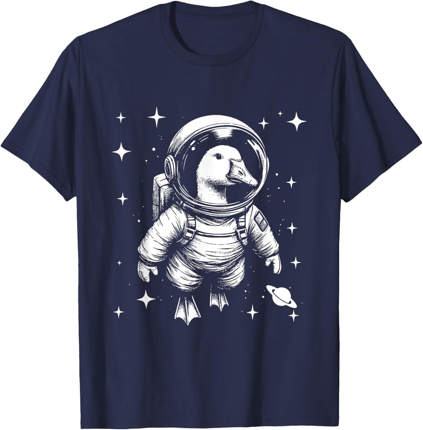 Goose Dad Mom Space - Astronaut Goose T-Shirt - T-Shirt | Navy