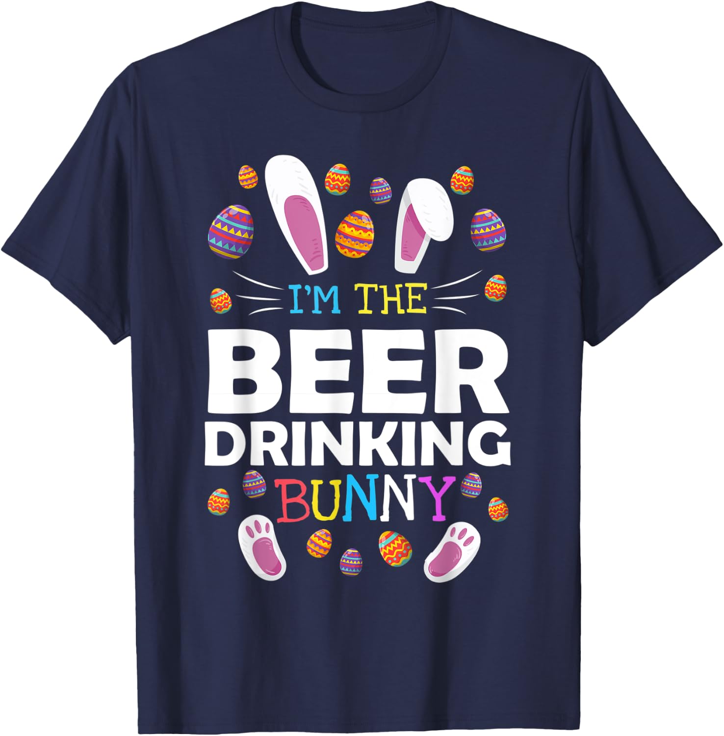 I'm The Beer Drinking Bunny Matching Family Easter Costume T-Shirt - T-Shirt | Navy