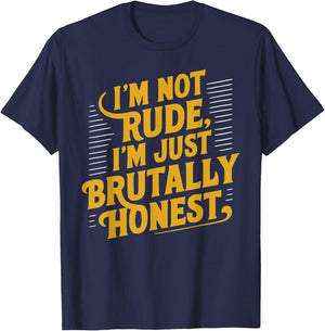 I'm Not Rude Just Honest Retro T-Shirt - T-Shirt | Navy