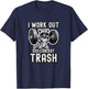 I work out so i can eat trash | Gym | Racoon | Funny T-Shirt - T-Shirt | Navy