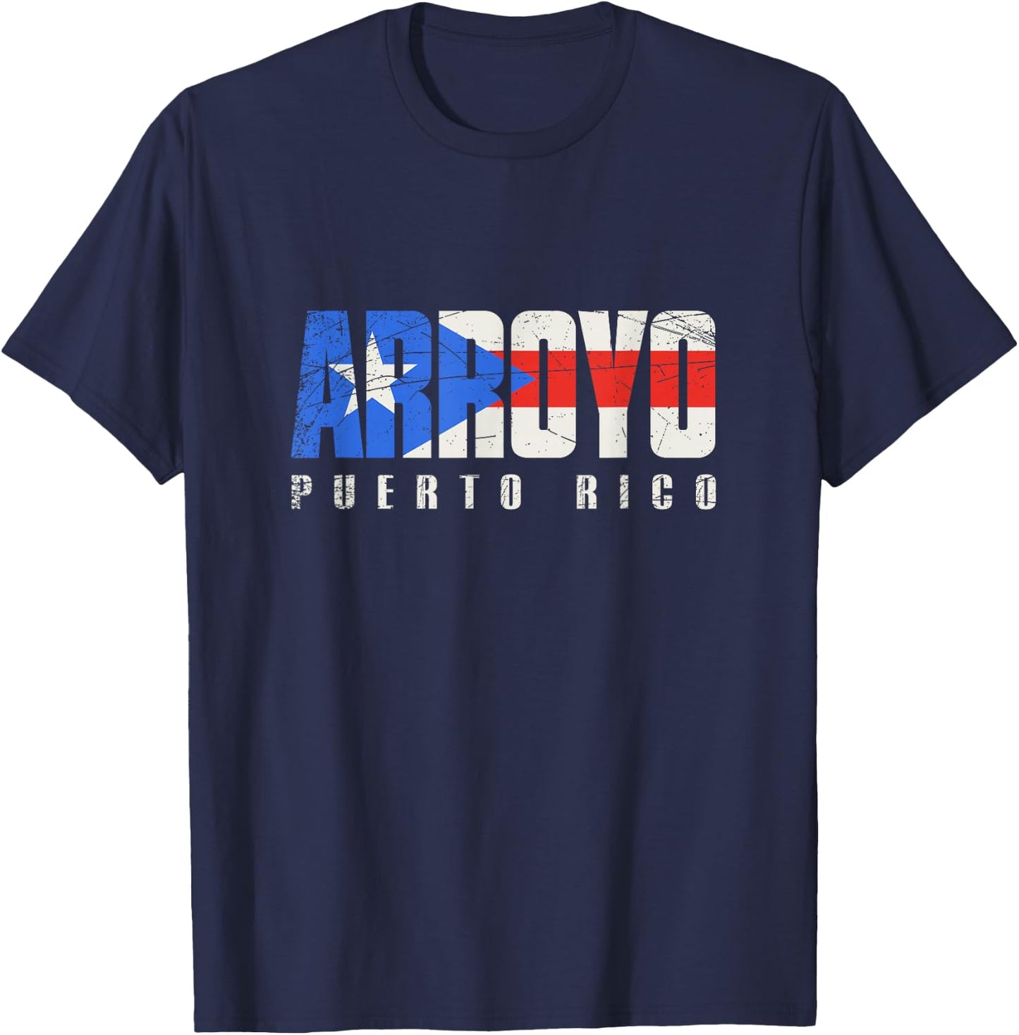 Arroyo Puerto Rico, Puerto Rican flag T-Shirt - T-Shirt | Navy