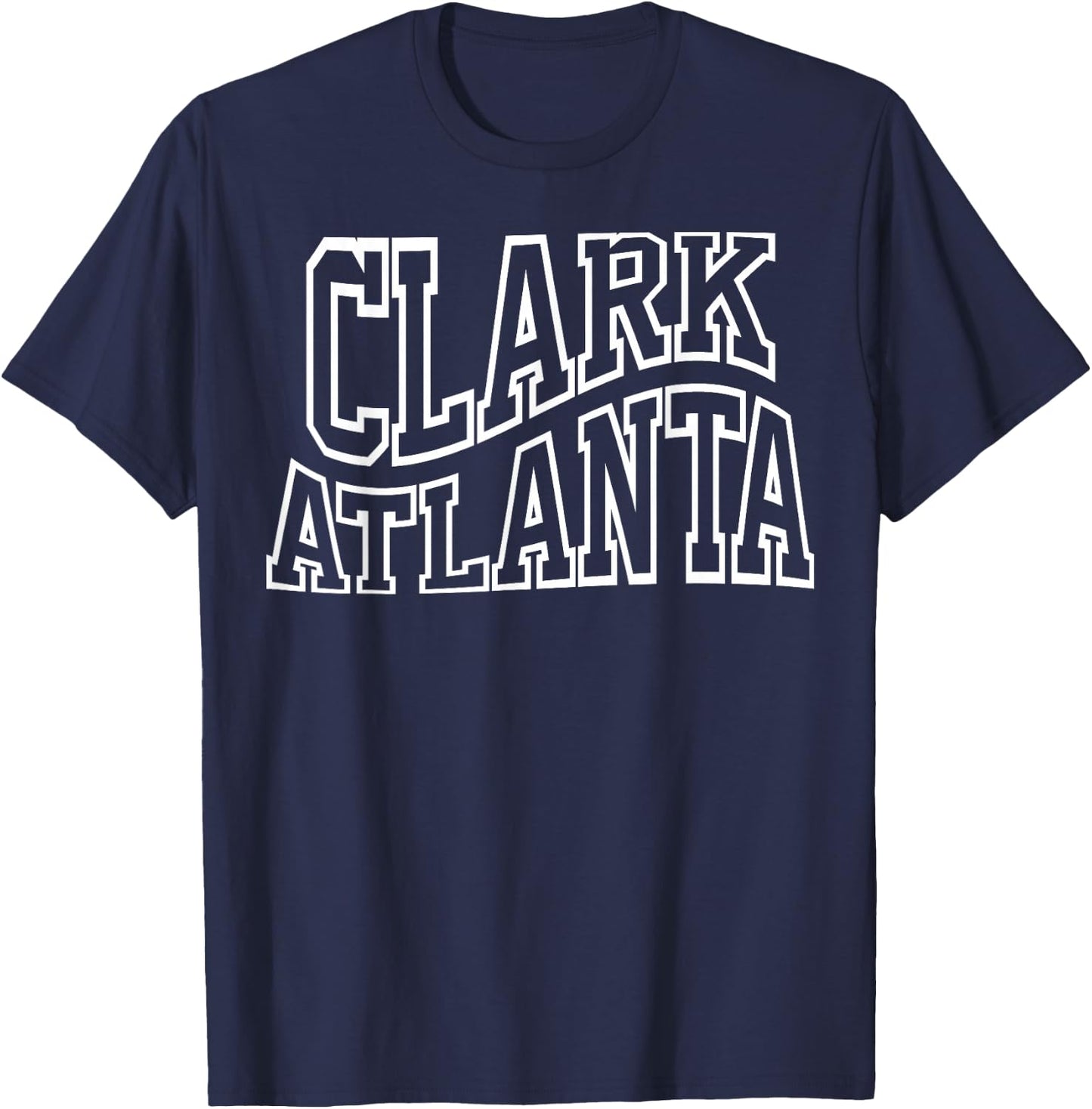 Vintage Clark Family AL State Atlanta Wave Text Hometown T-Shirt - T-Shirt | Navy