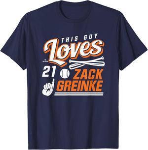This Guy Loves Zack Greinke T-Shirt - T-Shirt | Navy