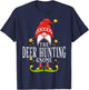 The Deer Hunting Gnome Christmas Matching T-Shirt - T-Shirt | Navy