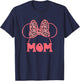 Disney Minnie Mouse Mother's Day Mom Leopard Bow Minnie Ears T-Shirt - T-Shirt | Navy