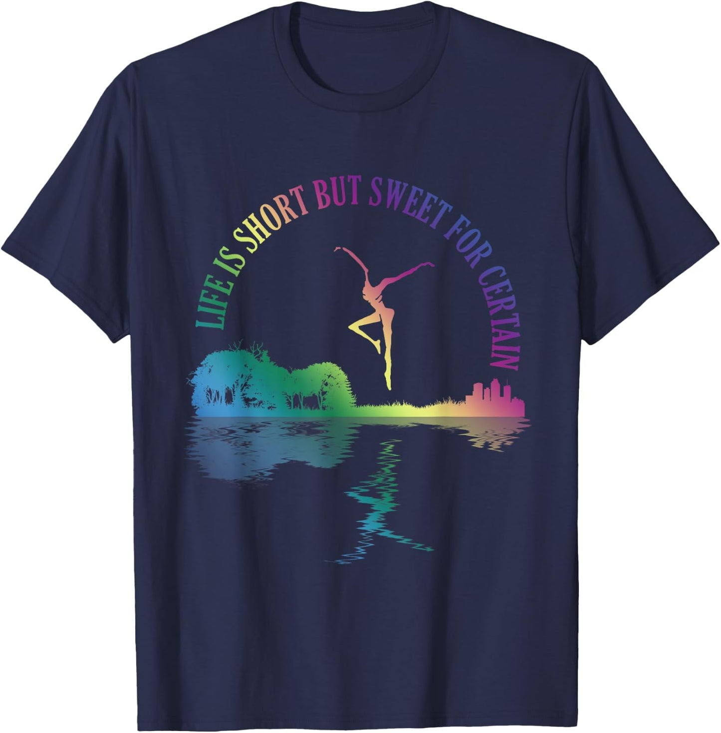 Life Is Short Retro Guitars Lovers But Sweet For Certain T-Shirt - T-Shirt | Navy