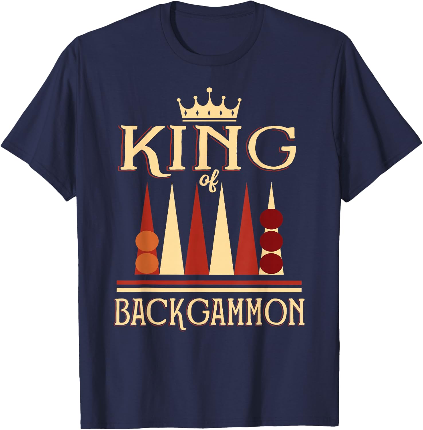King of Backgammon T-Shirt - T-Shirt | Navy