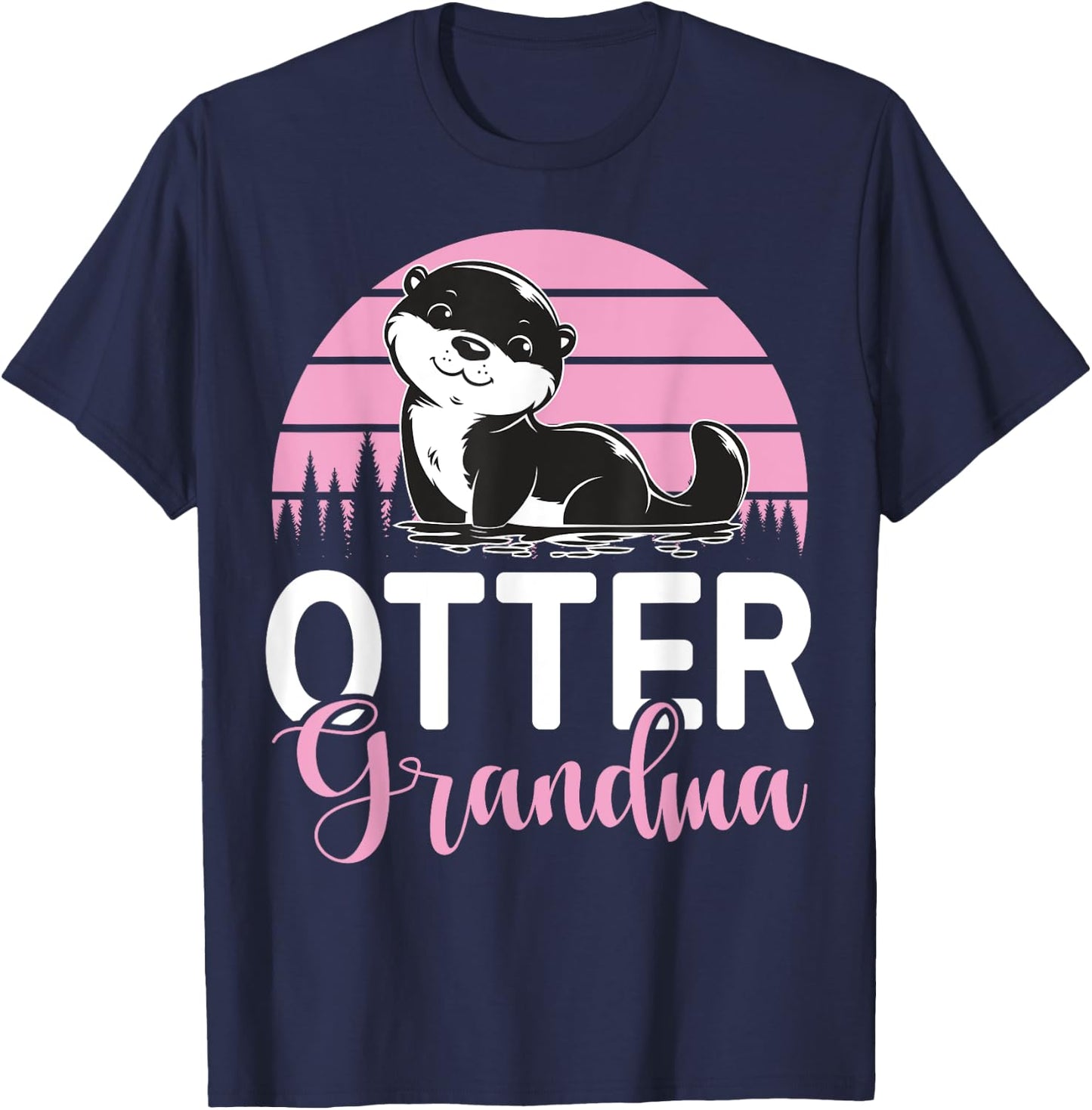 Otter Grandma Otter T-Shirt - T-Shirt | Navy