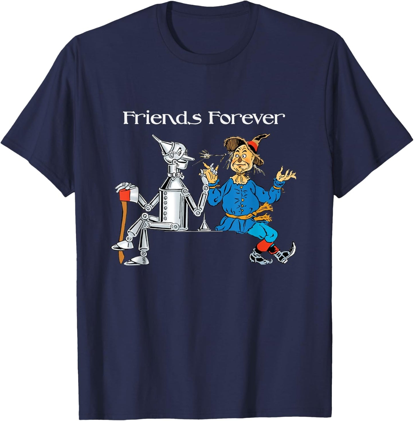 Fun shirt Friends Forever Wizard of Oz Scarecrow T-Shirt - T-Shirt | Navy