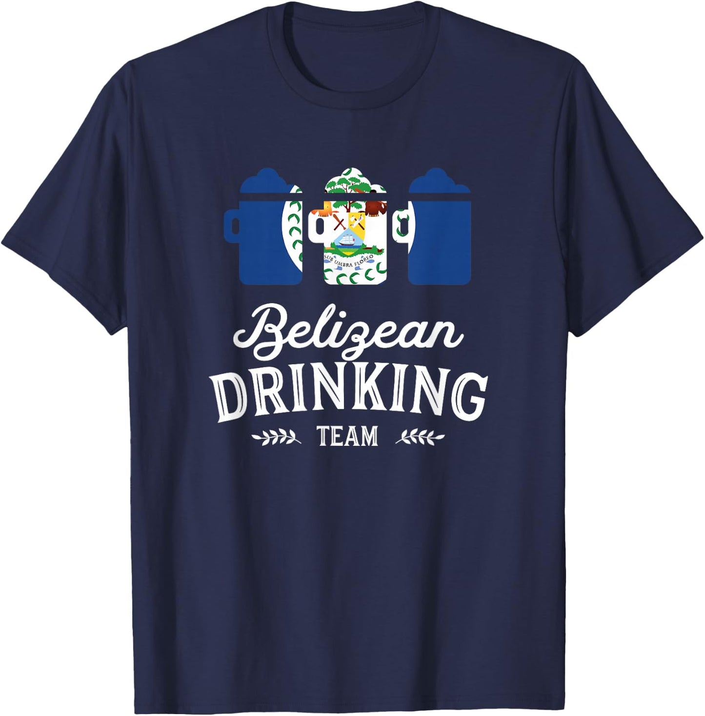 Beer Belize Drinking Team Casual T-Shirt - T-Shirt | Navy