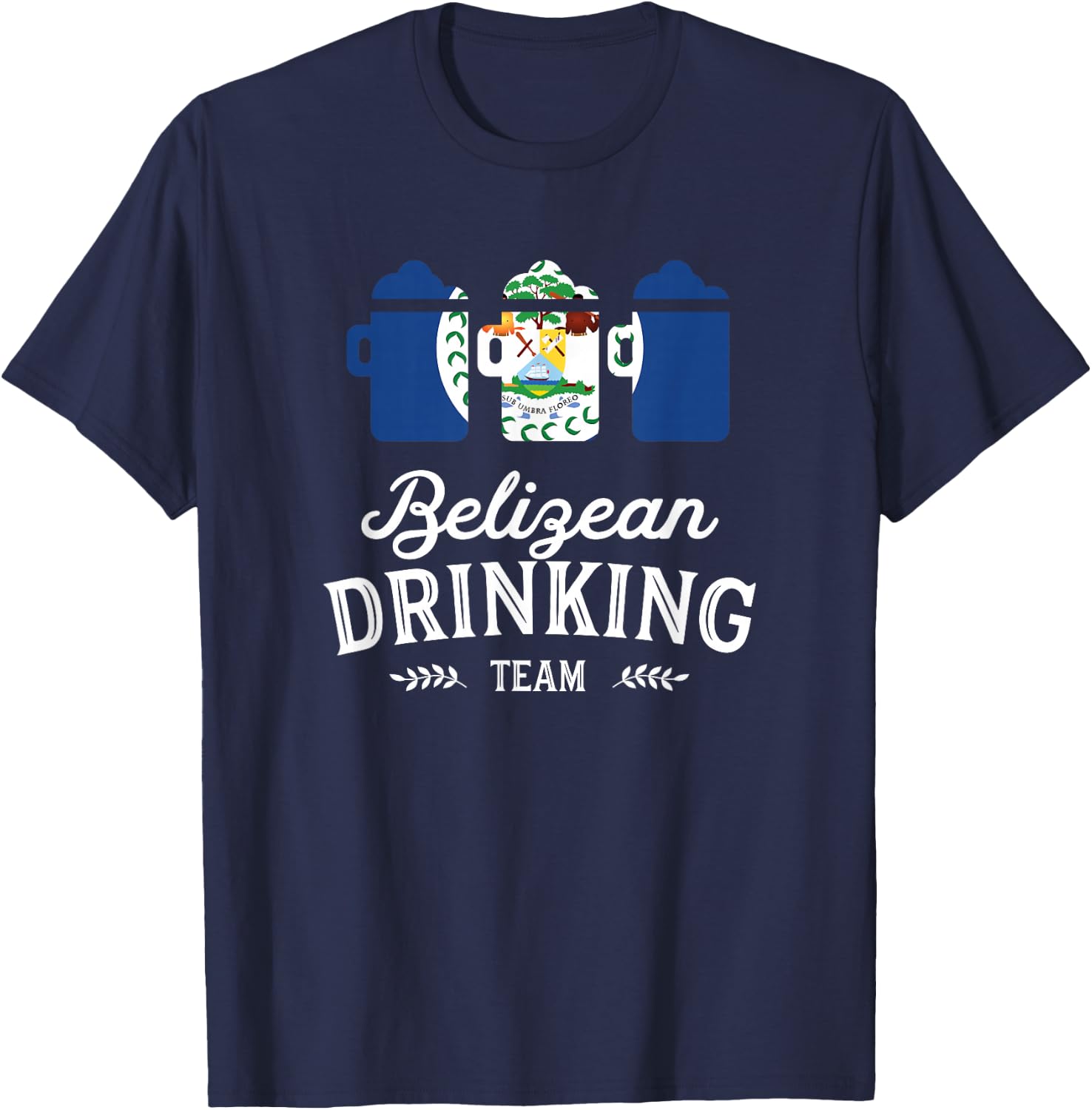 Beer Belize Drinking Team Casual T-Shirt - T-Shirt | Navy