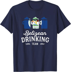 Beer Belize Drinking Team Casual T-Shirt - T-Shirt | Navy
