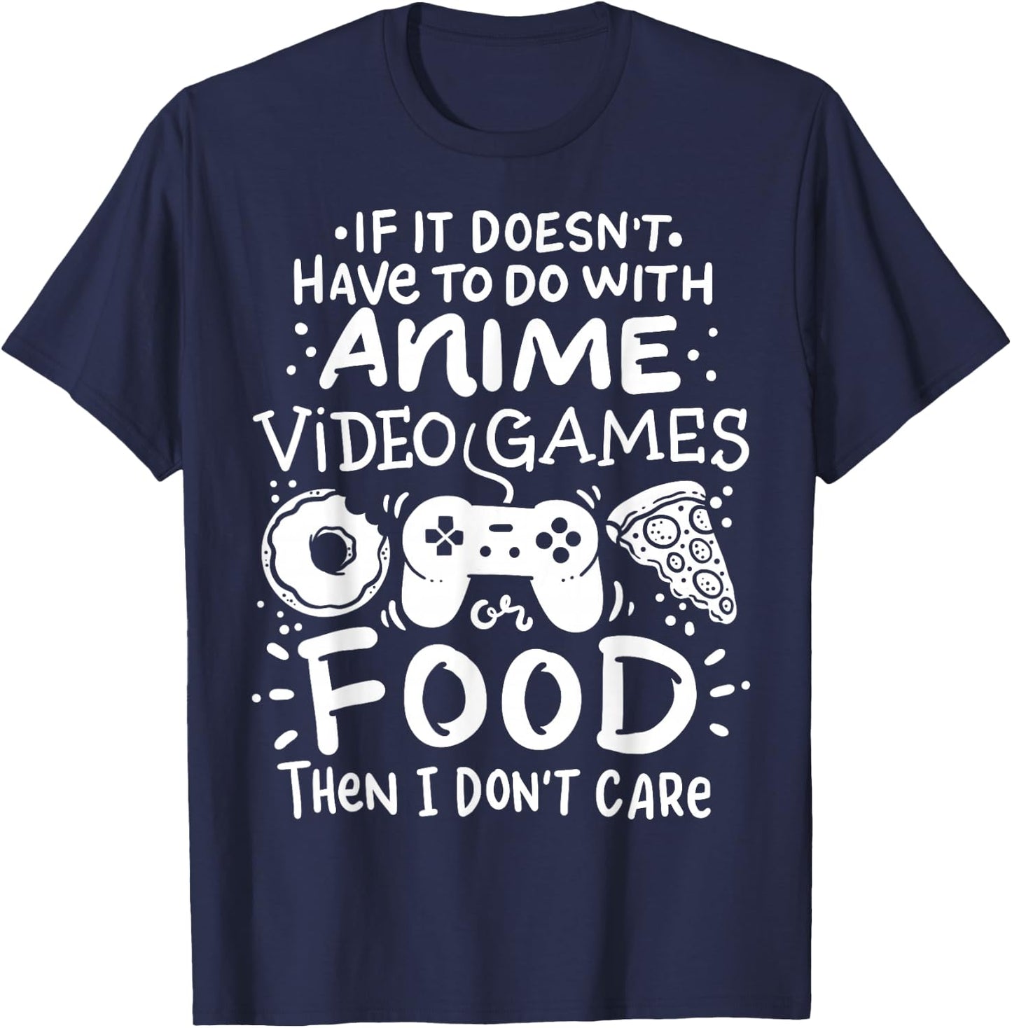 Anime Video Games Gamer Food Gift T-Shirt - T-Shirt | Navy