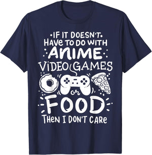 Anime Video Games Gamer Food Gift T-Shirt - T-Shirt | Navy