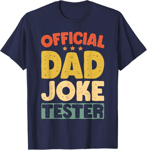Official Dad Joke Tester Retro Funny Father's Day Dads Men T-Shirt - T-Shirt | Navy