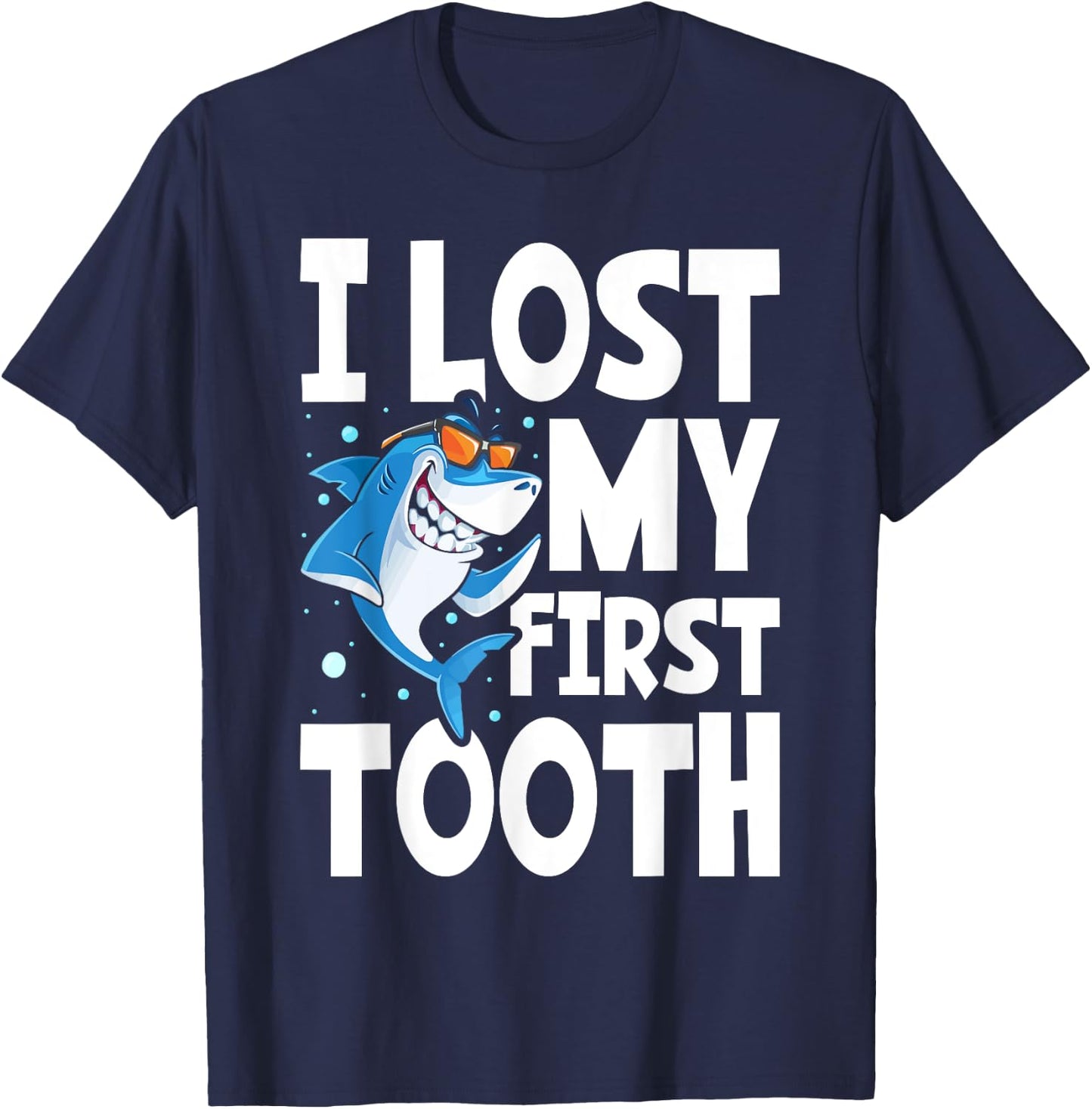 Kids Funny Tooth Fairy - Cute Shark I Lost My First To T-Shirt - T-Shirt | Navy