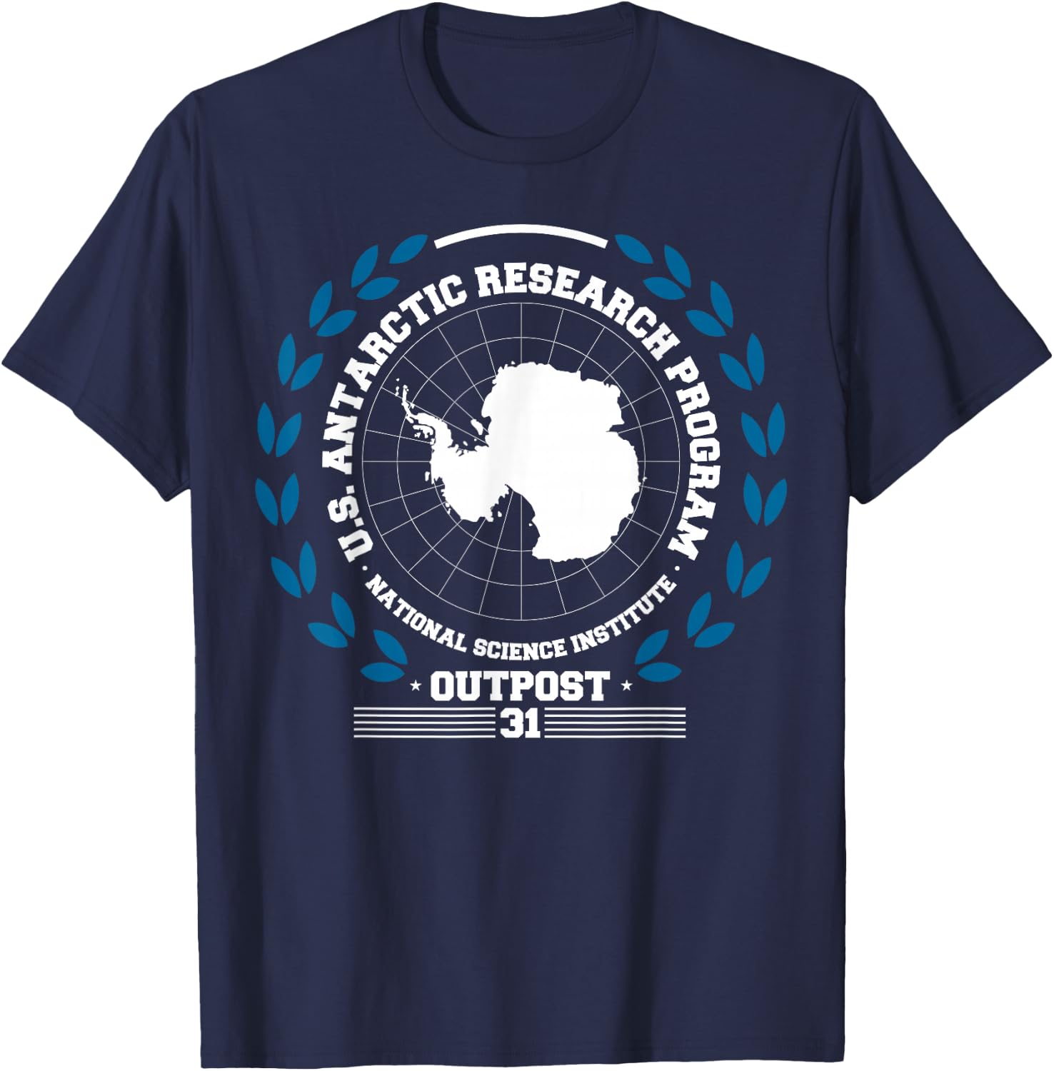Antarctica - South Pole - Antarctic Circle Outpost 31 T-Shirt - T-Shirt | Navy