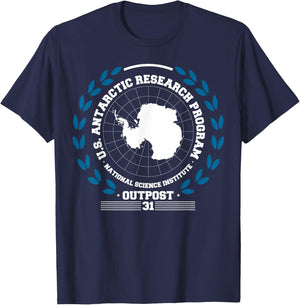 Antarctica - South Pole - Antarctic Circle Outpost 31 T-Shirt - T-Shirt | Navy