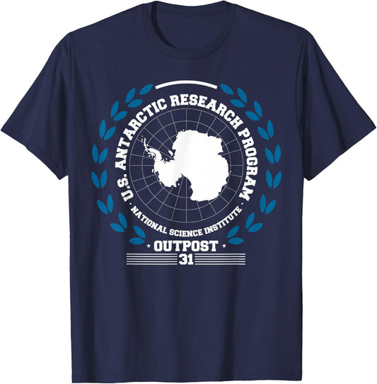 Antarctica - South Pole - Antarctic Circle Outpost 31 T-Shirt - T-Shirt | Navy