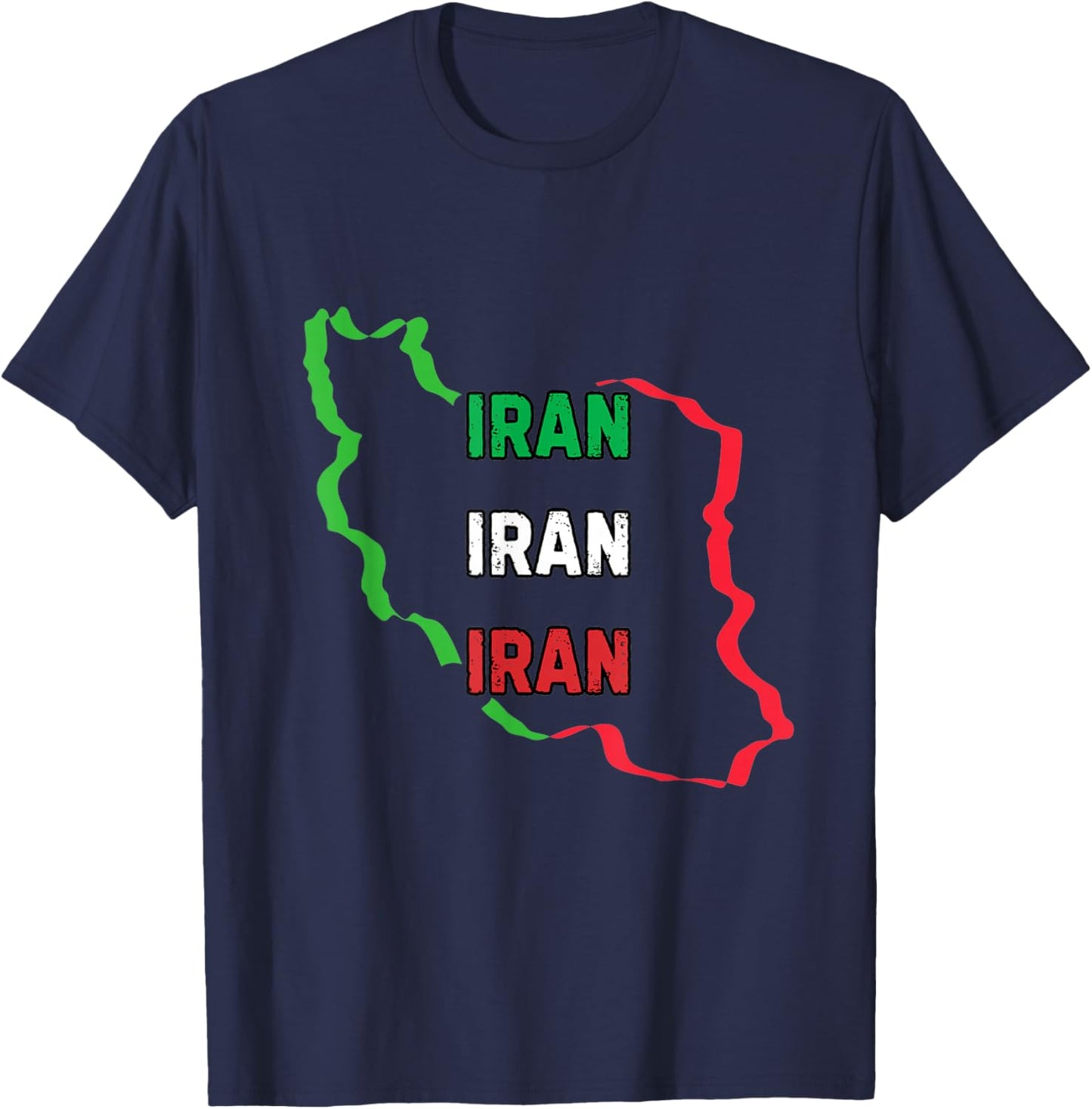 Iran Flag Map - Persian Pride T-Shirt - T-Shirt | Navy