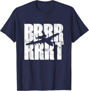 BRRRRT A-10 For USA Military Veterans T-Shirt - T-Shirt | Navy