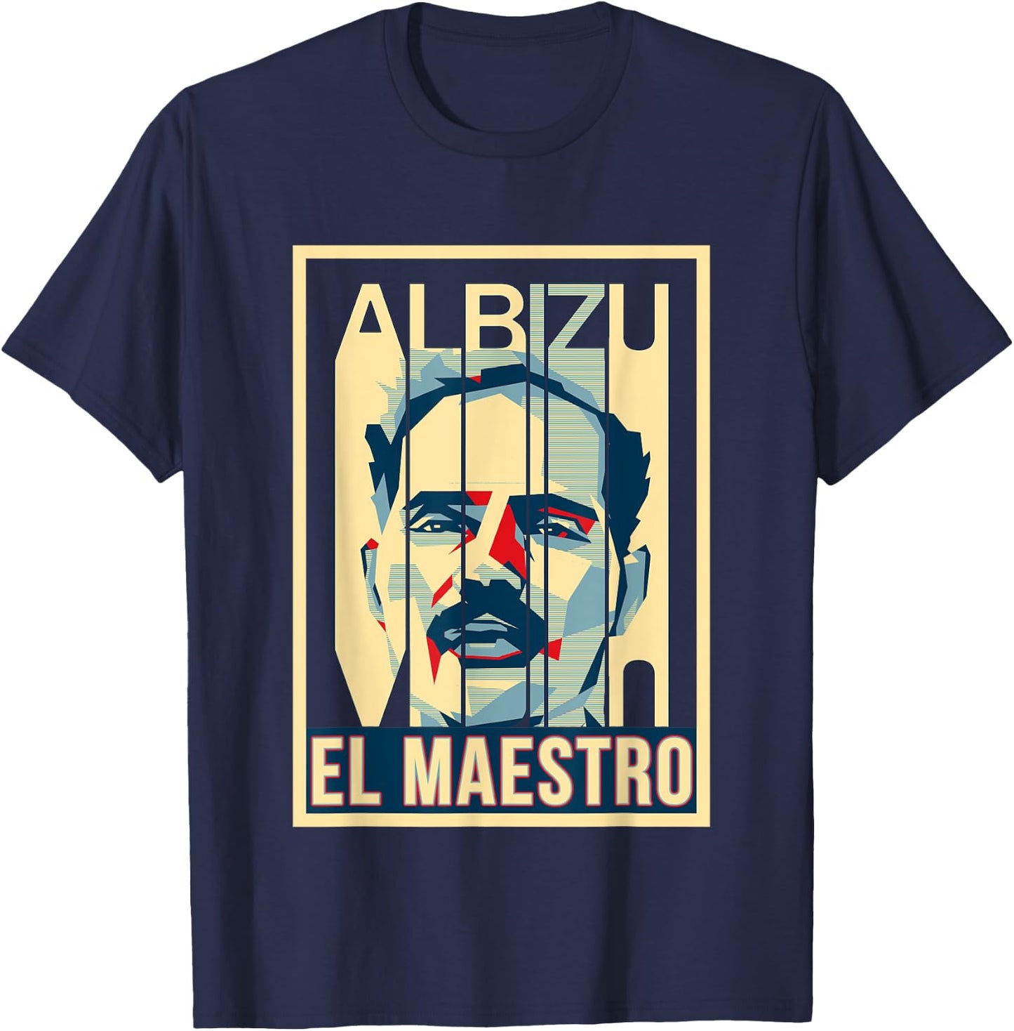 Boricua Hasta En La Luna Pedro Albizu Campos El Maestro -Adults Puerto Rican Black Small Short Sleeve T-Shirt - T-Shirt | Navy