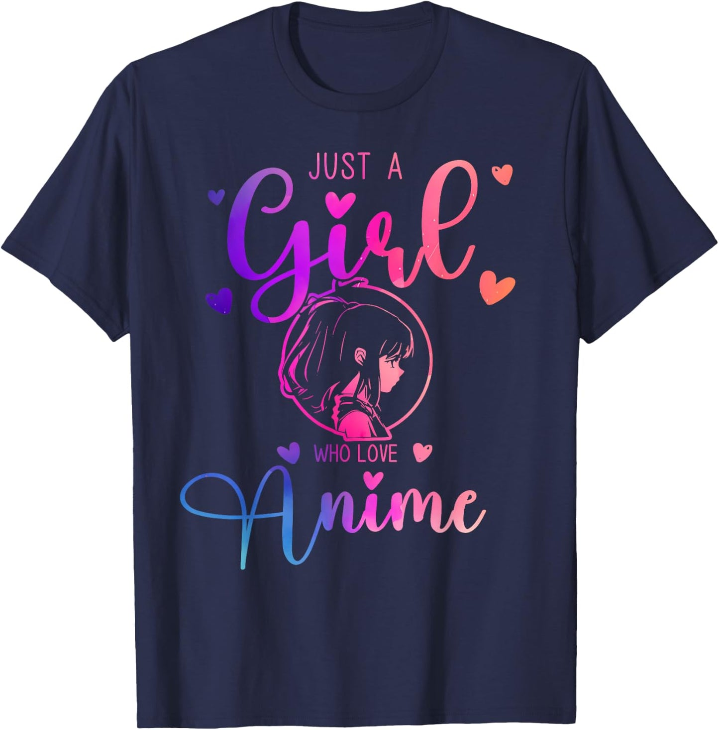 Just a Girl Who Loves Anime Dress and Kids T-Shirt - T-Shirt | Navy