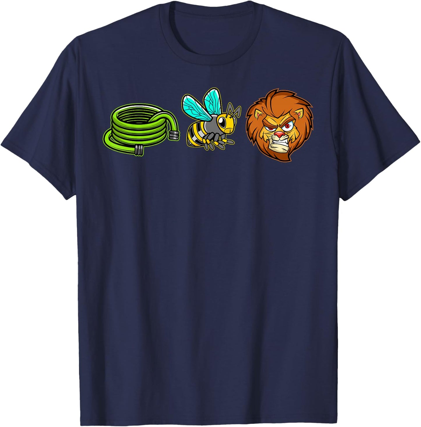 Hose Bee Lion Funny Hoes Be Lying Pun Sarcastic Meme T-Shirt - T-Shirt | Navy