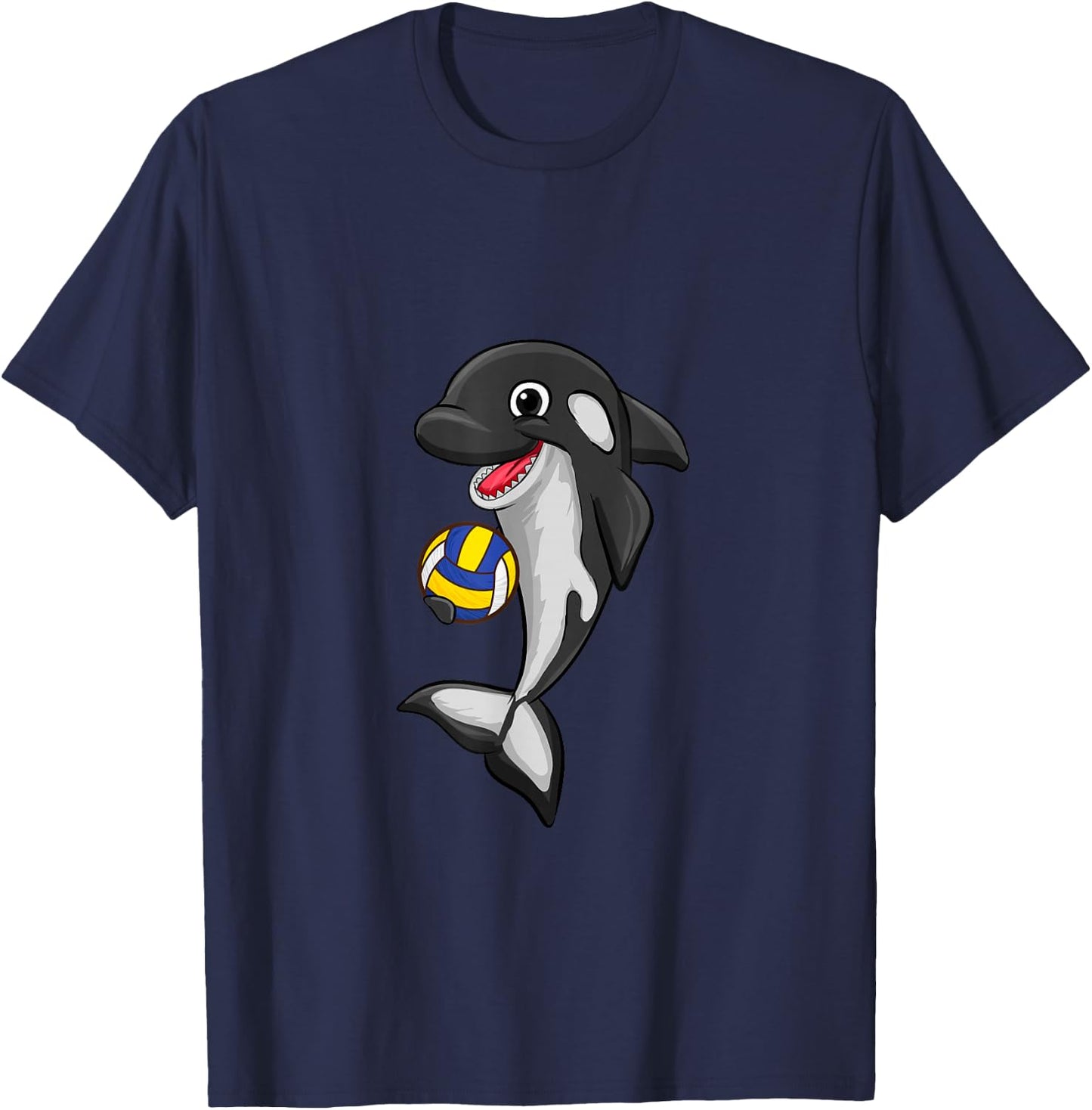 Volleyball Love Killer Whale Orca Lover Animal T-Shirt - T-Shirt | Navy