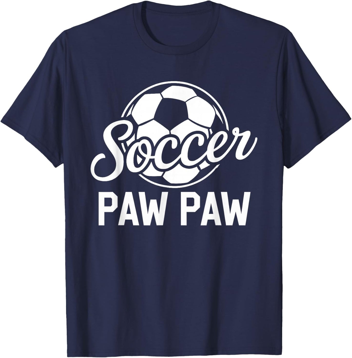 Soccer Paw Paw Soccer Player Lover T-Shirt - T-Shirt | Navy