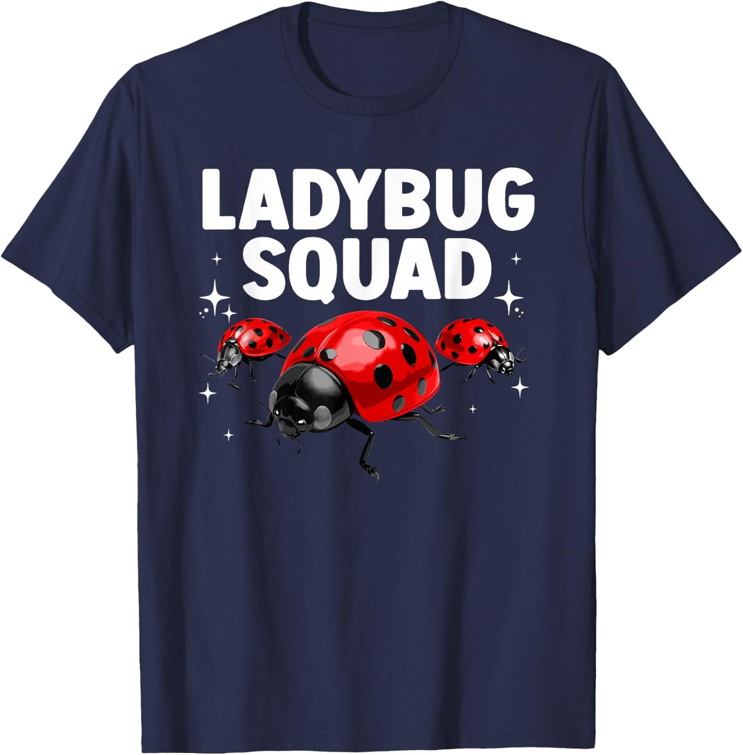 Funny Ladybug Squad Design Women Kids Ladybug Lover T-Shirt - T-Shirt | Navy