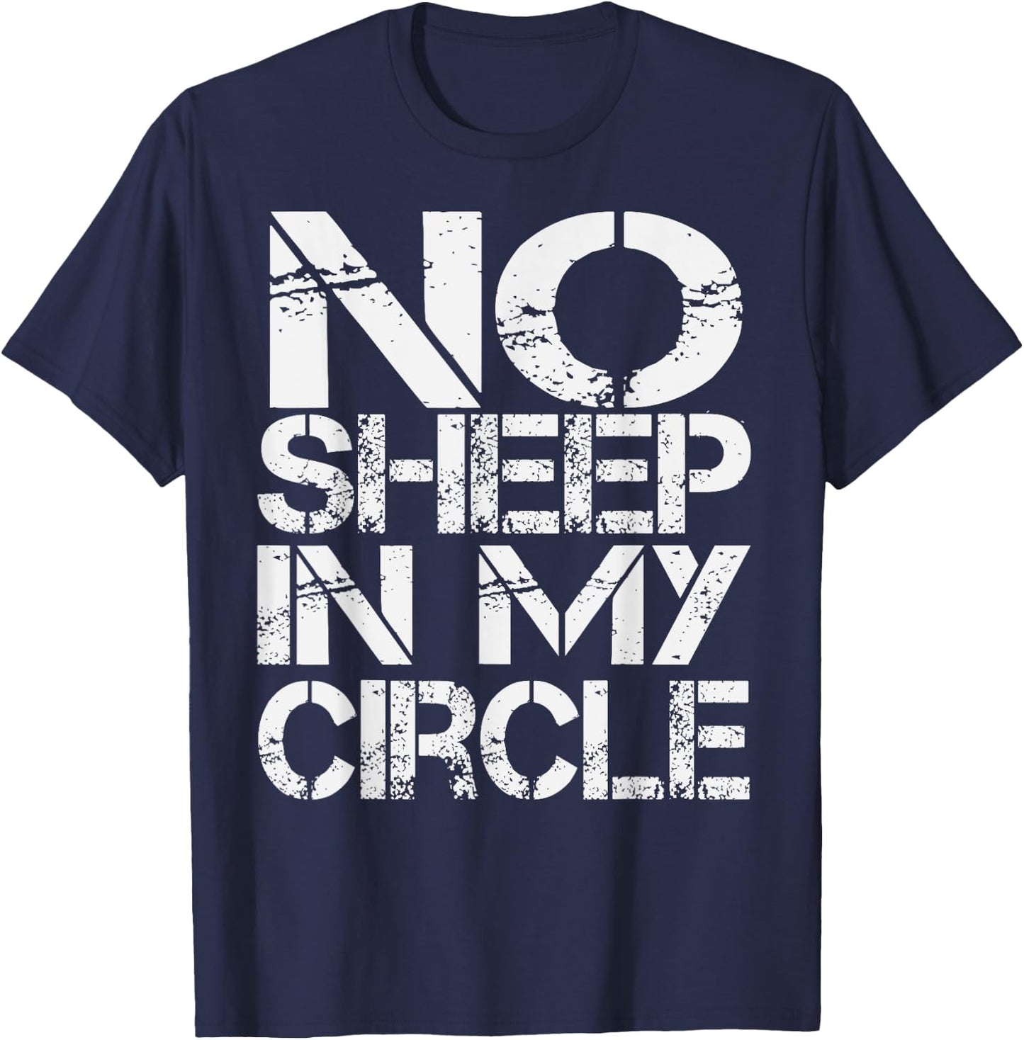No Sheep in My Circle T-Shirt - T-Shirt | Navy