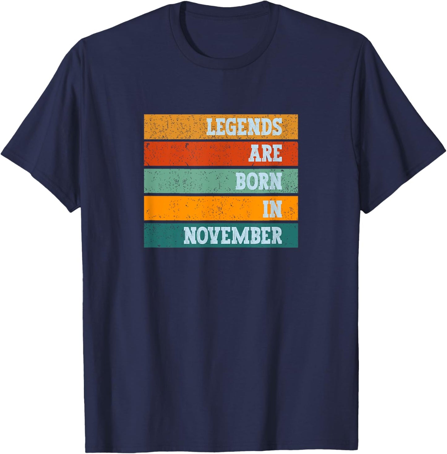 Vintage Legends Are Born In November T-Shirt - T-Shirt | Navy