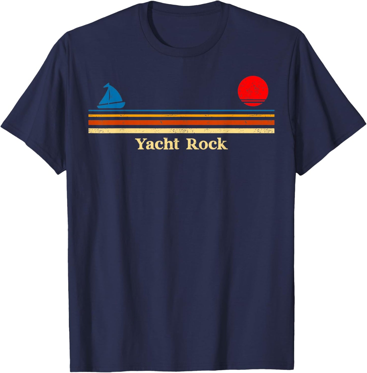 Retro Vintage Yacht Rock Sunset Design Women T-Shirt - T-Shirt | Navy
