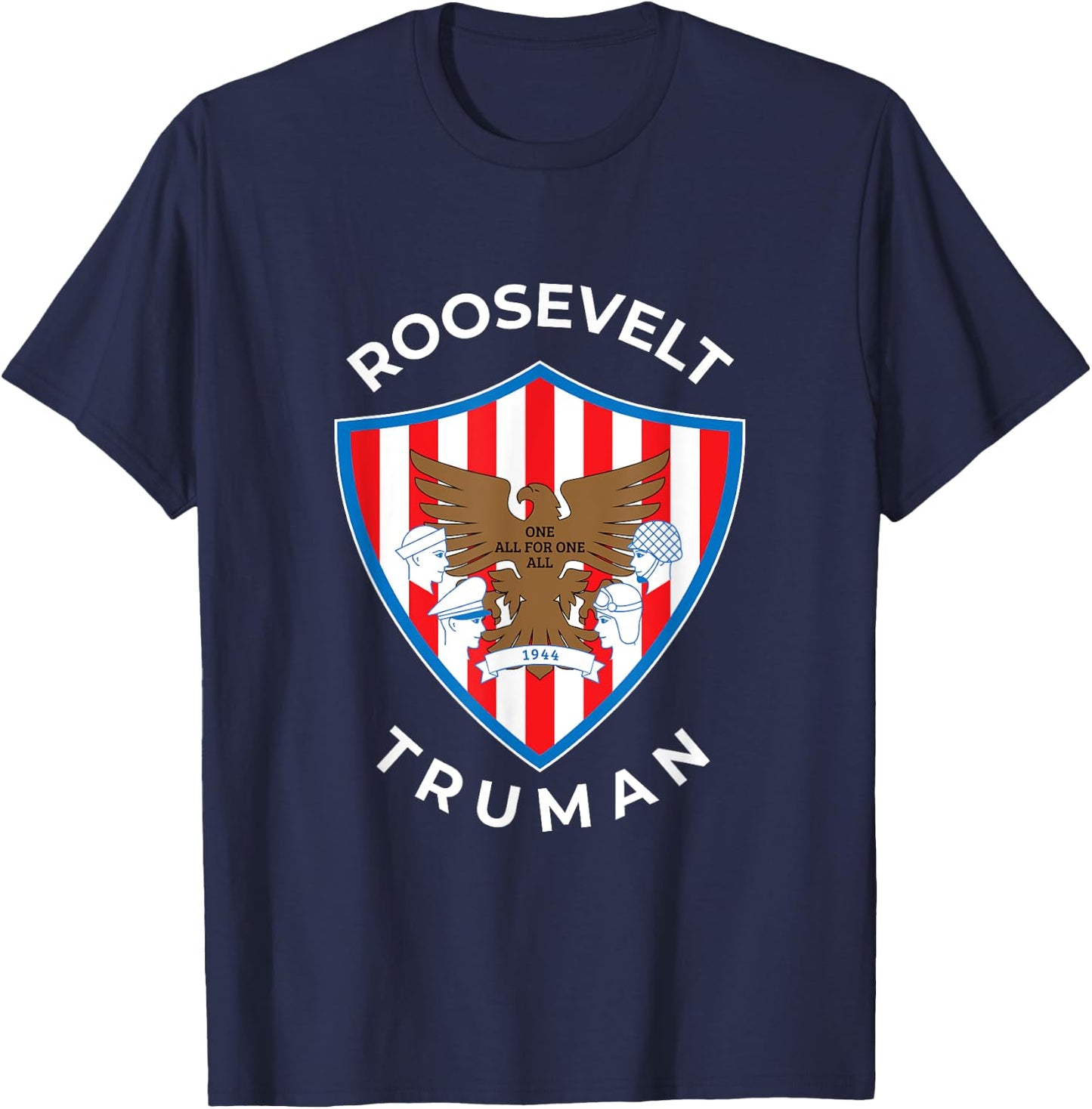 FDR Truman Campaign Franklin Delano Roosevelt T-Shirt - T-Shirt | Navy
